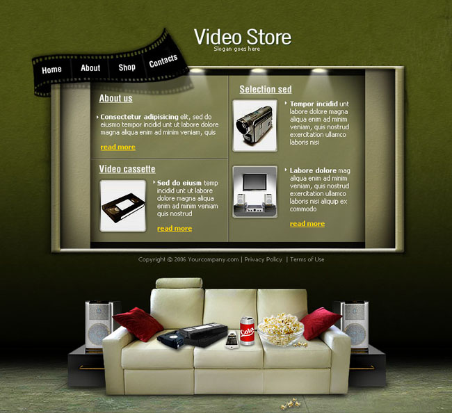 沙发产品设计网页模板 - 爱图网设计图片素材下载